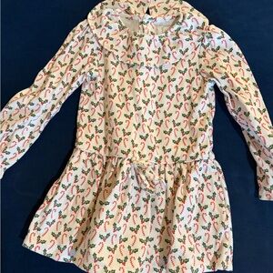 Floral Kids Dress with Ruffle Collar